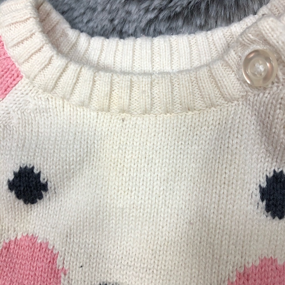 Cherokee Pink Bear Sweater Outfit size 3 months - Picture 7 of 11